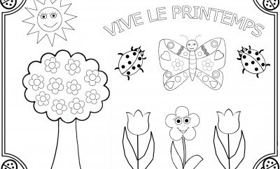 Cher Coloriage Printemps Stock Coloriage