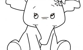 Animaux Coloriage Inspiration Coloriage Bébé éléphant à Imprimer