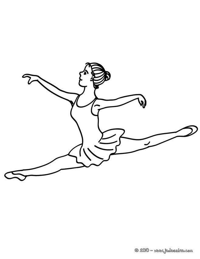 Ballerina Coloriage Élégant Coloriages Grand Jeté Danseuse à Colorier Fr Hellokids