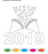 Bonne Année 2019 Coloriage Génial Bonne Année 2019 Activités Pour Enfants
