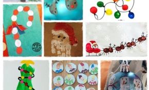 Bricolage De Noel Maternelle Meilleur De 14 Peintures De Noël à Base D Empreintes La Cour Des Petits