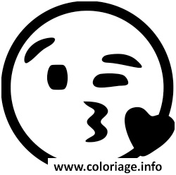 Coloriage A Imprimer Emoji Luxe Coloriage Emoji Coeur Bisou Bizou Dessin