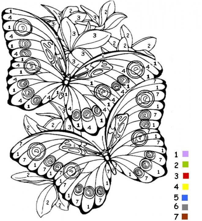 Coloriage À Imprimer Mandala Papillon Luxe Coloriage Magiques Chiffres Papillons Dessin Gratuit à
