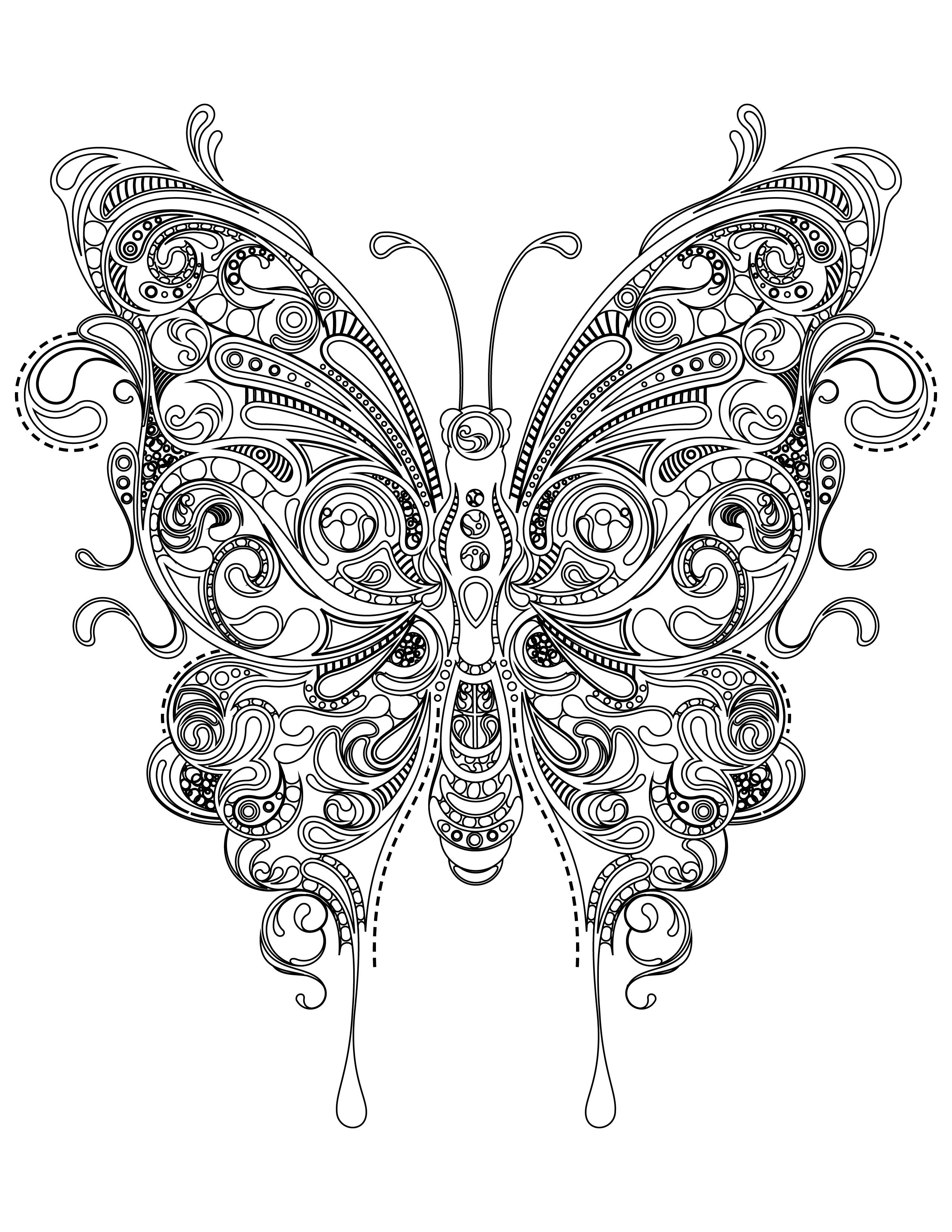 Coloriage À Imprimer Mandala Papillon Meilleur De Coloriage Papillon Très Difficile à Imprimer