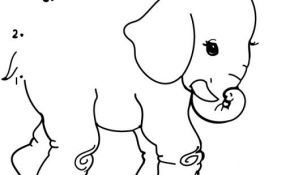 Coloriage À Relier Inspiration Coloriage éléphant Points à Relier Pour Enfants