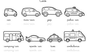 Coloriage Anglais Génial Coloriage Imagier En Anglais Cars Vocabulary