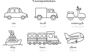 Coloriage Anglais Unique Coloriage Imagier En Anglais Transportation Vocabulary