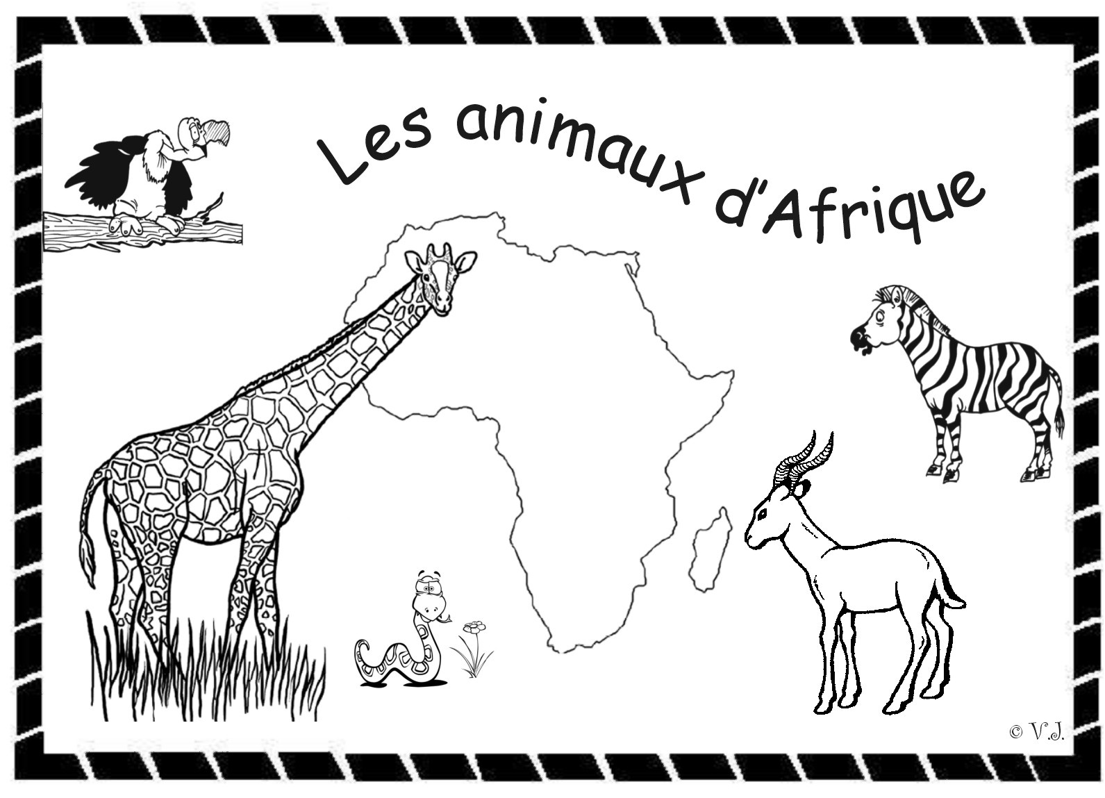 Coloriage Animaux Afrique Maternelle Génial Coloriage Afrique Maternelle Imprimer