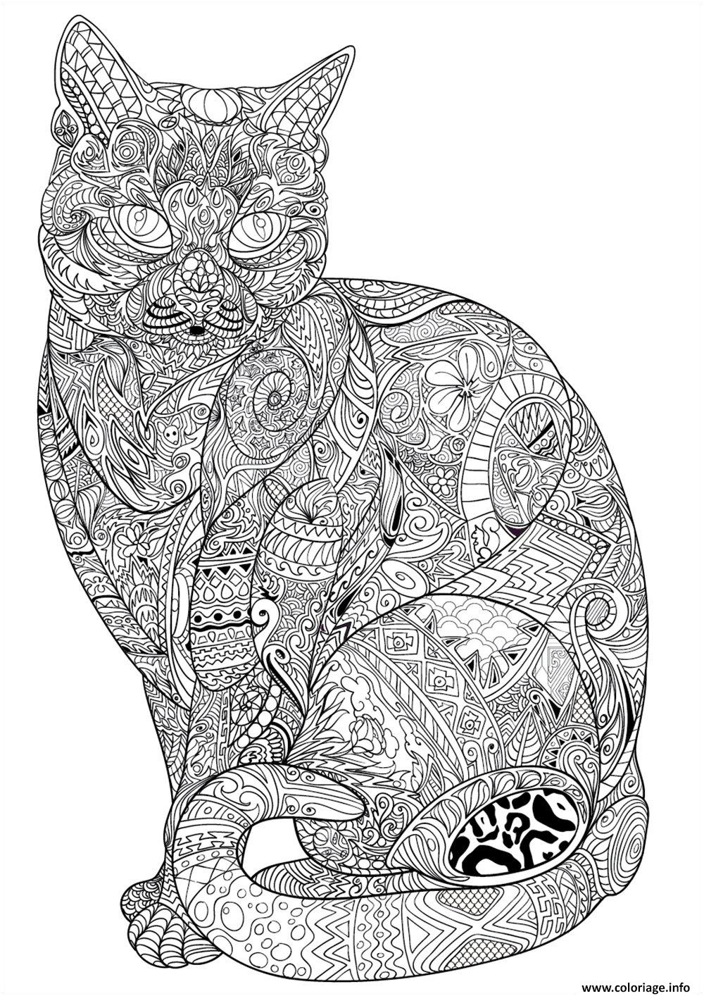 Coloriage Anti Stress Animaux Cerf Inspiration Coloriage Chat Adulte Difficile Antistress Animaux
