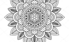 Coloriage Antistress Nice Coloriage Anti Stress De Circle Mandala ornement — Image