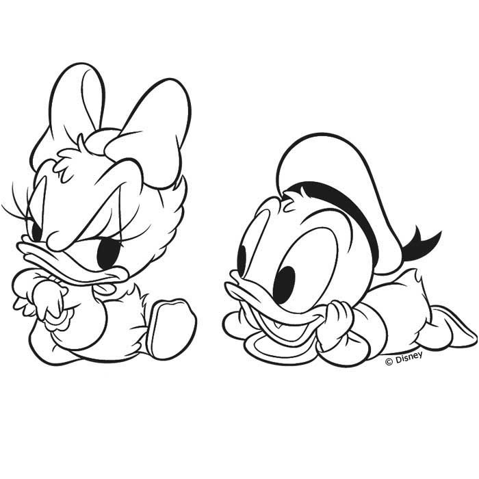 Coloriage Bébé Disney Meilleur De Coloriage Bébé Daisy Et Donald