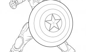 Coloriage Capitaine América Génial Avengers Captain America Coloring Page