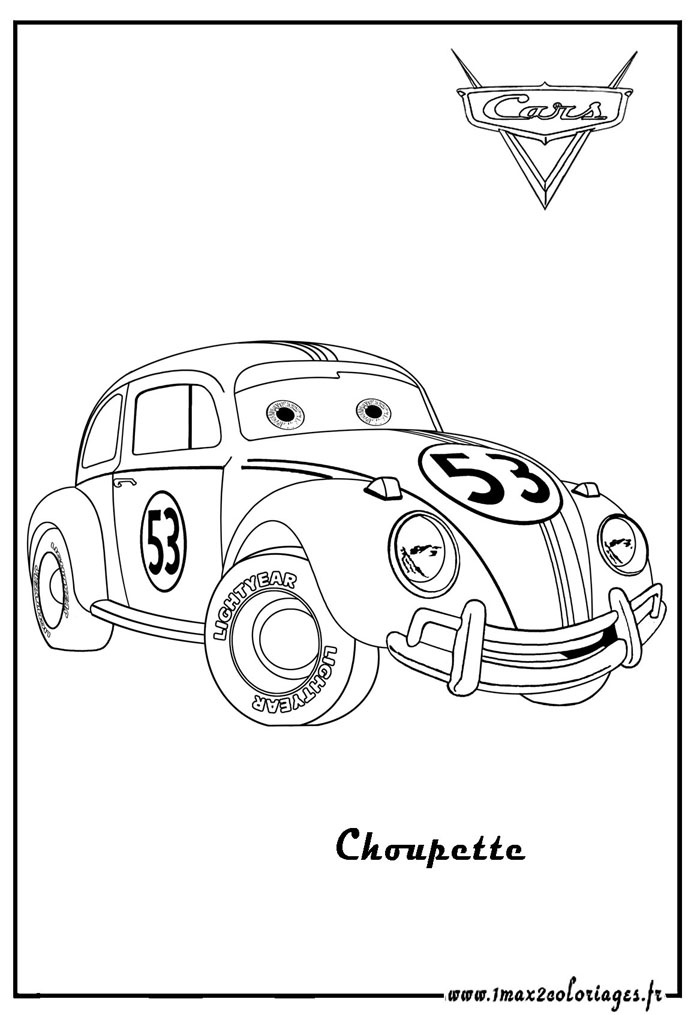 Coloriage Cars Inspiration Herbie The Coloring Pages