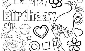Coloriage Chasseur De Troll Luxe Coloriage Bonne Fete Happy Birthday Poppy Trolls Dessin