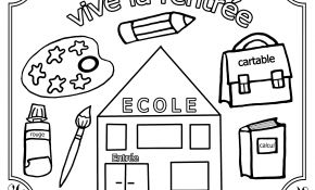 Coloriage Classe D'École Nice Dessin Rentrée Maternelle à Imprimer