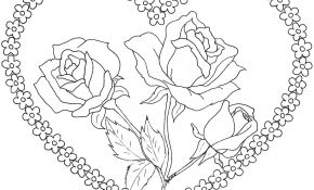 Coloriage Coeur Frais Coloriage Rose Et Coeur 1 Dessin 9574 Mandala Rose Coeur