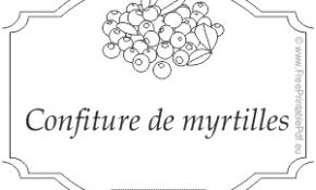 Coloriage Confiture Unique Etiquettes Pour La Confiture De Myrtilles