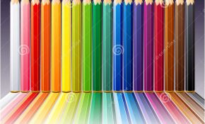 Coloriage Crayon De Couleur Unique Fond Avec Des Crayons De Couleur Illustration De Vecteur