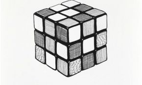 Coloriage Cube Frais Rubiks Cube Screen Print Black And White Art