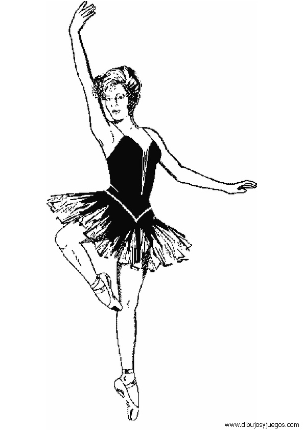 Coloriage Danseuse Classique Élégant Bailarinas Ballet 023