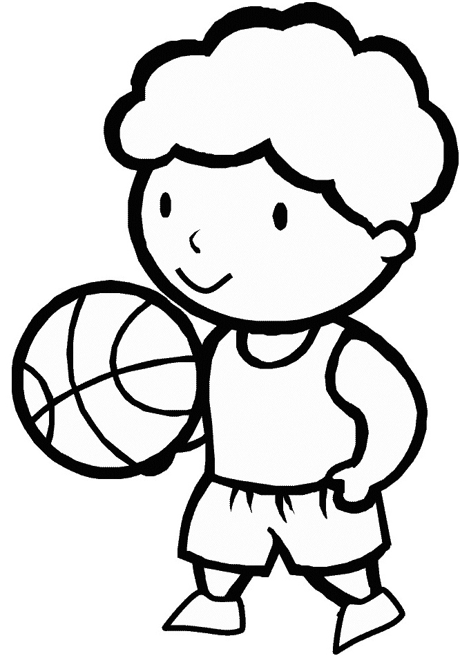 Coloriage De Basket Nouveau Coloriage Enfant Joue Au Basketball à Imprimer Sur