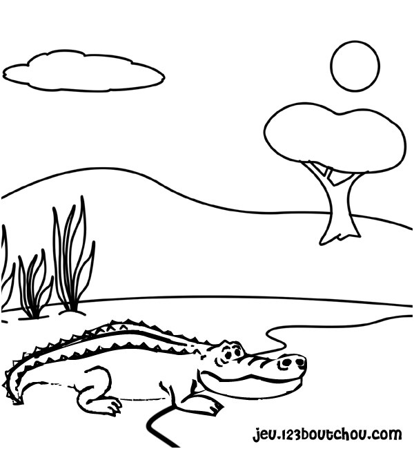 Coloriage De Crocodile Frais 106 Dessins De Coloriage Crocodile à Imprimer Sur