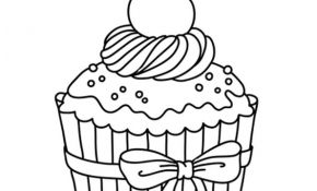 Coloriage De Cupcake Élégant Cupcake Cerise Coloriage Cupcake Cerise En Ligne Gratuit