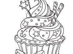 Coloriage De Cupcake Nice Cute Cupcake Coloring Page Cookie Pinterest