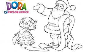 Coloriage De Dora Nouveau Dora Et Le Père Noël
