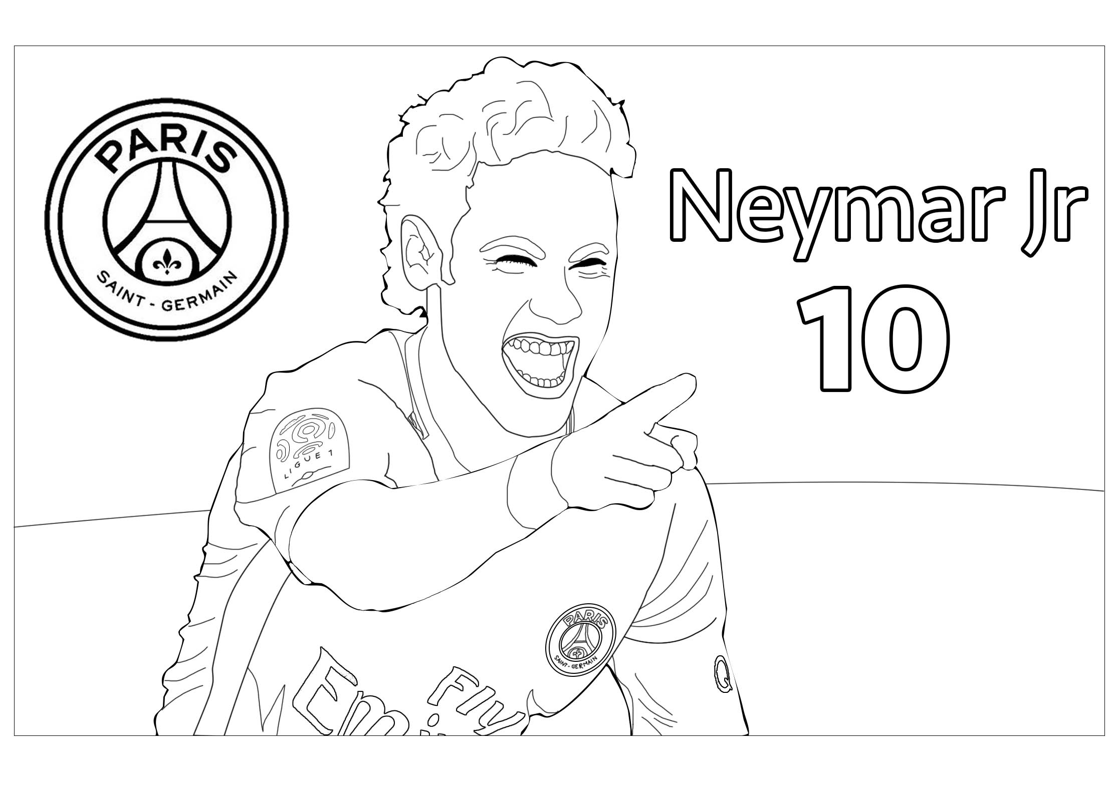 Coloriage De Football Élégant Football Neymar Jr 1 Sport Jeux Olympiques