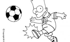 Coloriage De Football Nouveau Coloriages Coloriage De Bart Au Football Fr Hellokids