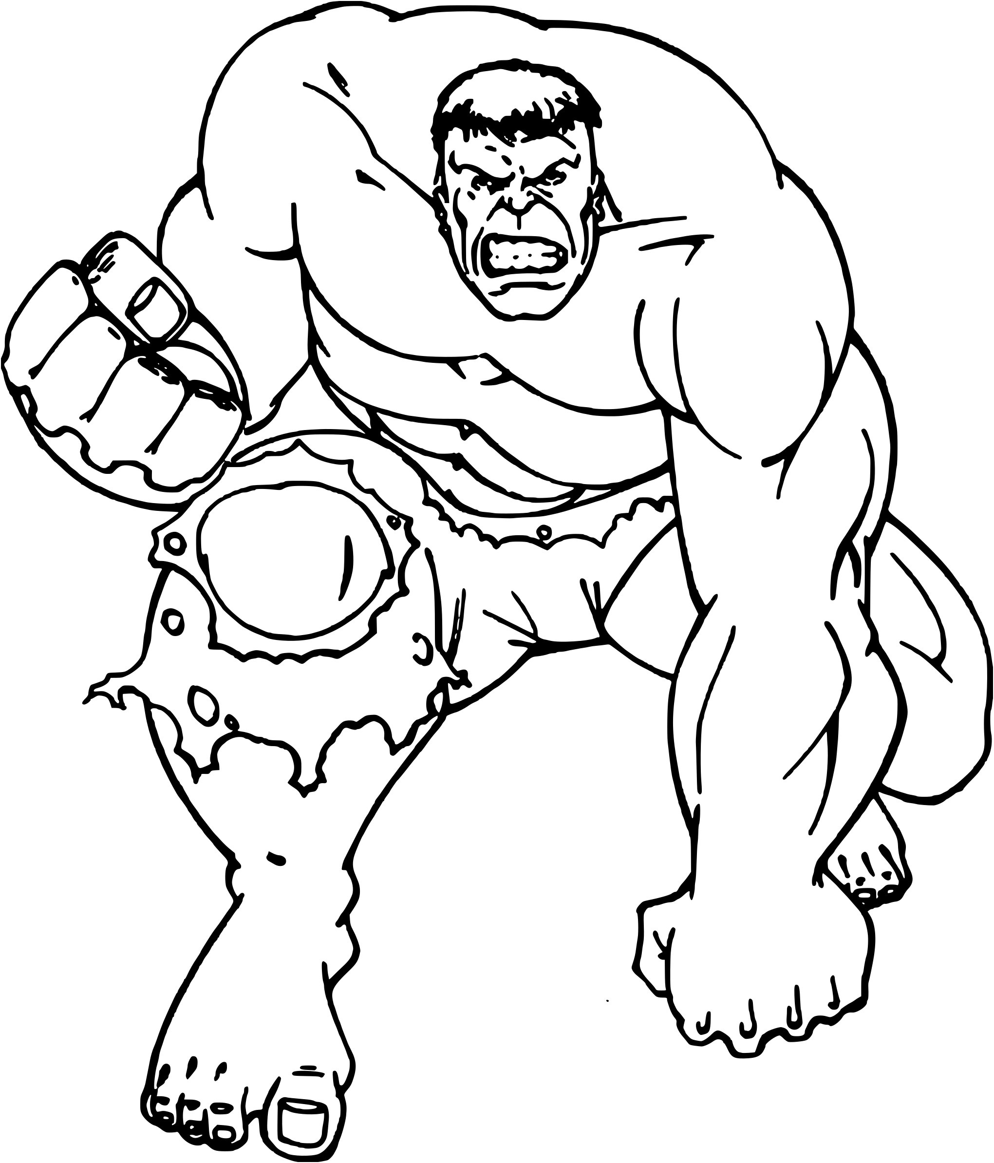 Coloriage De Hulk Élégant Coloriage Hulk Le Super Héros à Imprimer Et Colorier