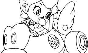 Coloriage De Mario Nice Coloriage Peach Mario Kart à Imprimer