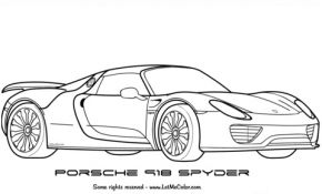 Coloriage De Porsche Élégant Coloriage Porsche 918 Spyder