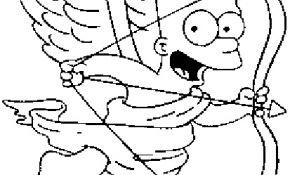 Coloriage Des Simpson Génial Coloriage A Imprimer Bart Simpson En Cupidon Gratuit Et