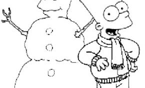 Coloriage Des Simpson Luxe Coloriage A Imprimer Bart Simpson Et Son Bonhomme De Neige