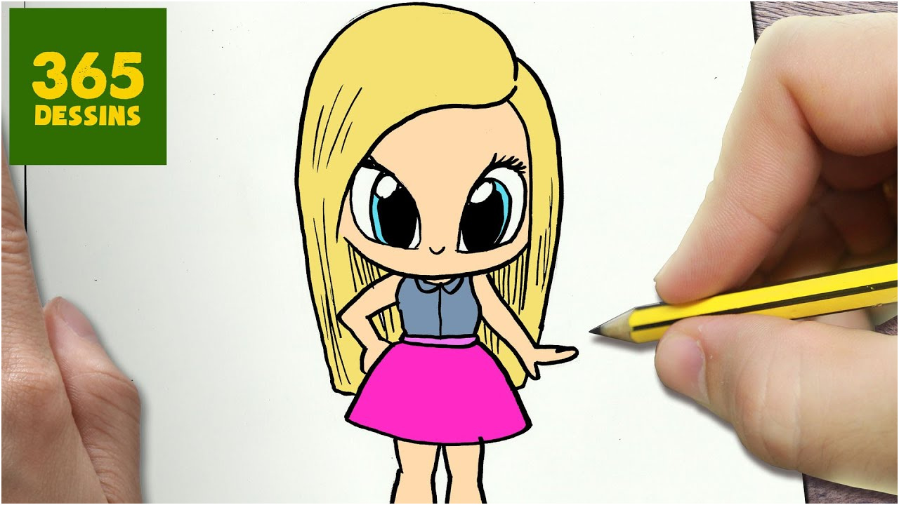 Coloriage Dessin Kawaii Élégant Ment Dessiner Barbie Kawaii Étape Par Étape – Dessins