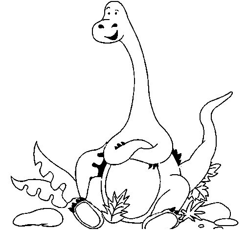 Coloriage Diplodocus Inspiration Dibujo De Diplodocus Sentado Para Colorear Dibujos