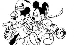Coloriage Disney Mickey Et Minnie Élégant Coloriage Disney Halloween Minnie La Sorciere Avec Mickey