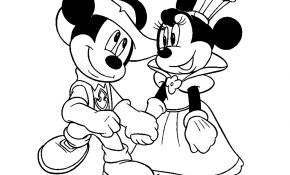 Coloriage Disney Mickey Et Minnie Élégant Coloriage Prince Mickey Et Princesse Minnie à Imprimer