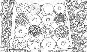 Coloriage Donuts Génial Donuts Doughnuts Adult Coloring Page T Wall Art By