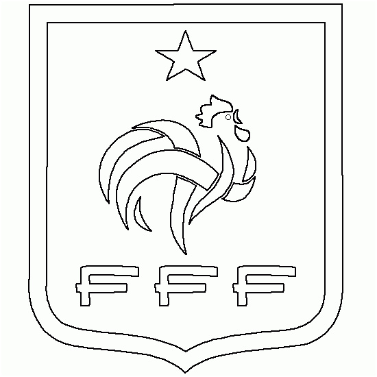Coloriage Drapeau France Frais Coloriage Emblème De L équipe De Foot De France