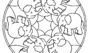 Coloriage Elephant Mandala Nice Coloriage Mandala Elephants Sur Hugolescargot