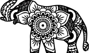Coloriage Elephant Mandala Nice "mandala Elephant Black" Stickers By Laurauroraa