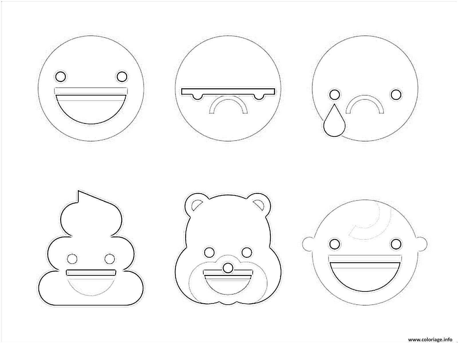 Coloriage Emoji Caca Génial Coloriage Emoji Caca Triste sourire Bear Dessin