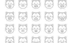 Coloriage Emoji Licorne A Imprimer Nouveau Mignon Coloriage Emoji Chat à Imprimer Gratuit Artherapie