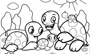 Coloriage Famille Tortue Inspiration Page Mignonne De Livre De Coloriage De Famille De Tortue