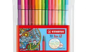 Coloriage Feutre Inspiration Stabilo Pen 68 Pochette De 30 Feutres Dont 6 Fluos