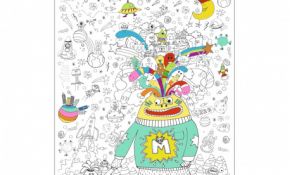 Coloriage Geant Luxe Coloriage Geant Enfant Monstres De L Espace Petits