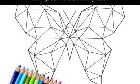 Coloriage Geometrique Unique Papillon Géométrique Coloriage Pour Adulte à Imprimer